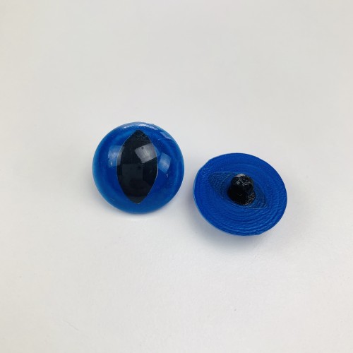 Očko modré 13,5mm, našívacie - pár